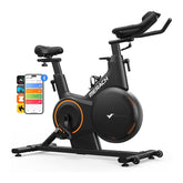 MERACH Exercise Bike, Smart Magnetic Stationary Bike with Bluetooth APP, Indoor Cycling Bike with Adjustable Incline ±6° Grade Level, Max 350lbs Weight Capacity Free Game for Home Weight Loss