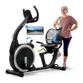 MERACH Recumbent Exercise Bike, High-end Recumbent Bike for Home, Light Commercial Recumbent Bikes for Seniors Adults, Magnetic Recumbent Stationary Bike with Smart Bluetooth and Exclusive App