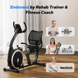 MERACH Recumbent Exercise Bike, High-end Recumbent Bike for Home, Light Commercial Recumbent Bikes for Seniors Adults, Magnetic Recumbent Stationary Bike with Smart Bluetooth and Exclusive App