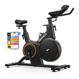 MERACH Exercise Bike, Smart Magnetic Stationary Bike with Bluetooth APP, Indoor Cycling Bike with Adjustable Incline ±6° Grade Level, Max 350lbs Weight Capacity Free Game for Home Weight Loss