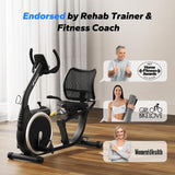 MERACH Recumbent Exercise Bike, High-end Recumbent Bike for Home, Light Commercial Recumbent Bikes for Seniors Adults, Magnetic Recumbent Stationary Bike with Smart Bluetooth and Exclusive App